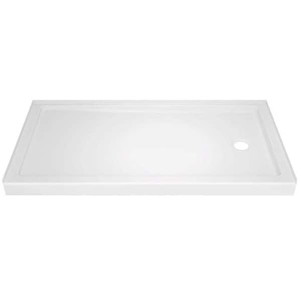 Fiberglass shower base with tiled walls